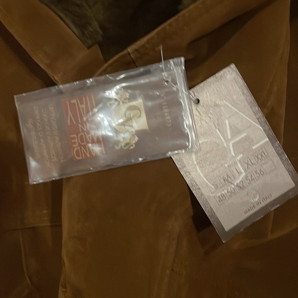 GA Italian Textile Group Handmade Shearling Mens Coat - Picture 8 of 14